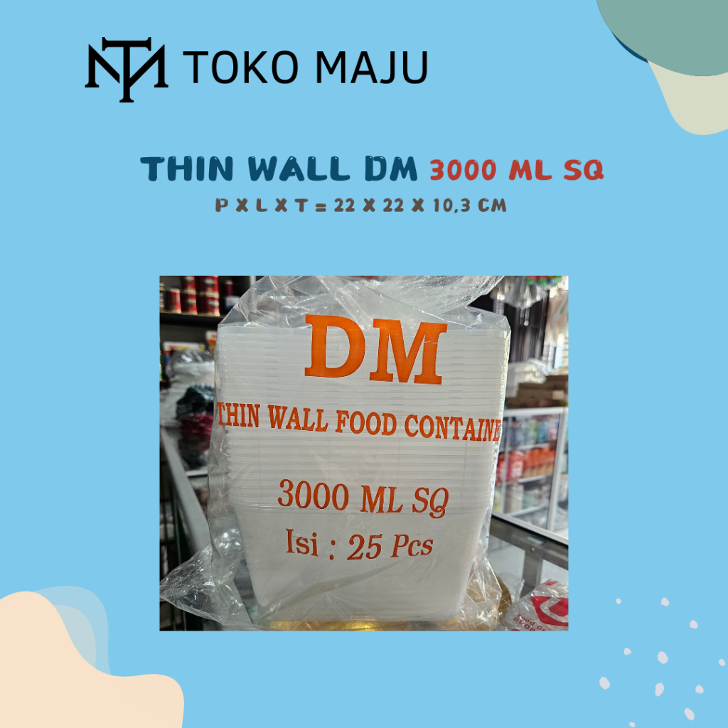 Jual Thinwall DM Ukuran 1000 ml SQ // 1500 mL SQ // 2000 ml SQ // 3000 ...