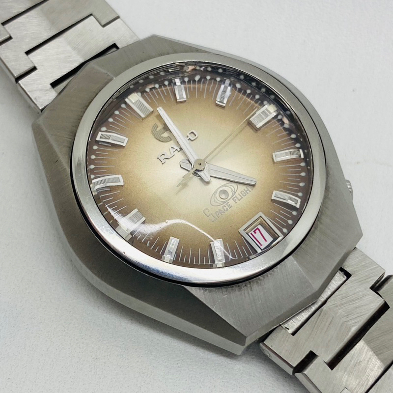 Jual RD Space Flight Sunburst Brown Dial Cut Glass Quartz Swiss Made ...
