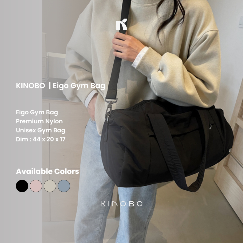 Jual KINOBO | Eigo Travel Gym Bag - Tas Olahraga Gym Duffle Bag Wanita ...
