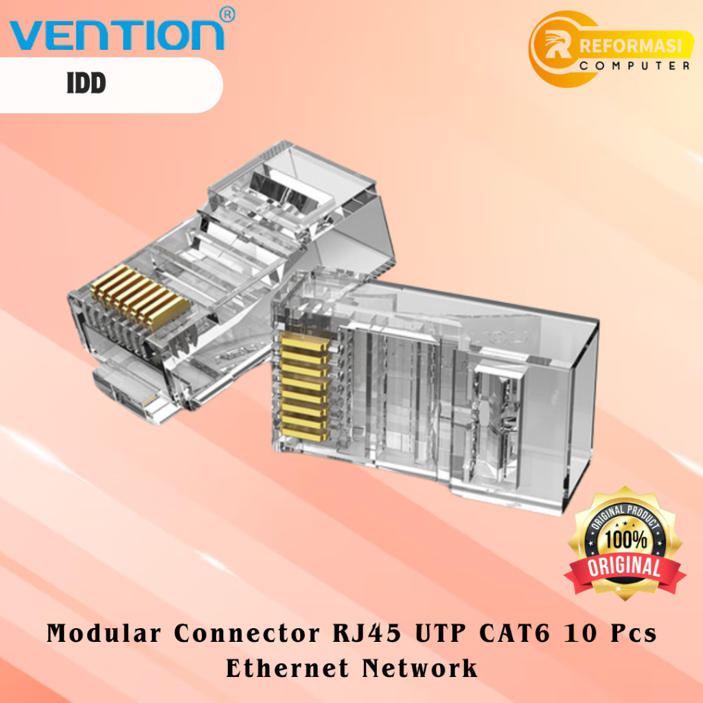 Jual VENTION Connector RJ45 UTP CAT6 IDD 10 Pcs Modular Ethernet ...