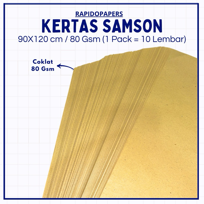 Jual Kertas Samson Kraft [10 Lembar, 90x120, 80 gr] Kertas Kraft ...