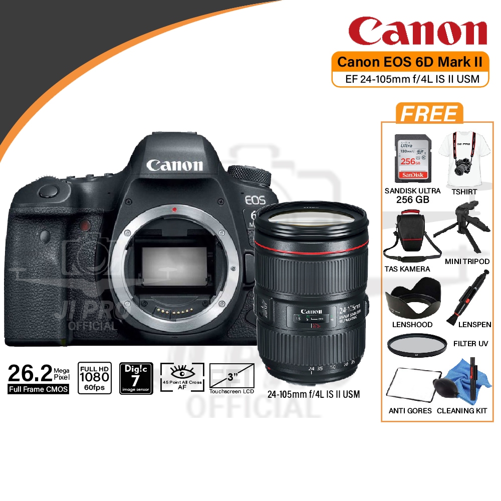 Jual Canon EOS 6D Mark II Kit EF 24-105MM F4 L IS II USM / Canon