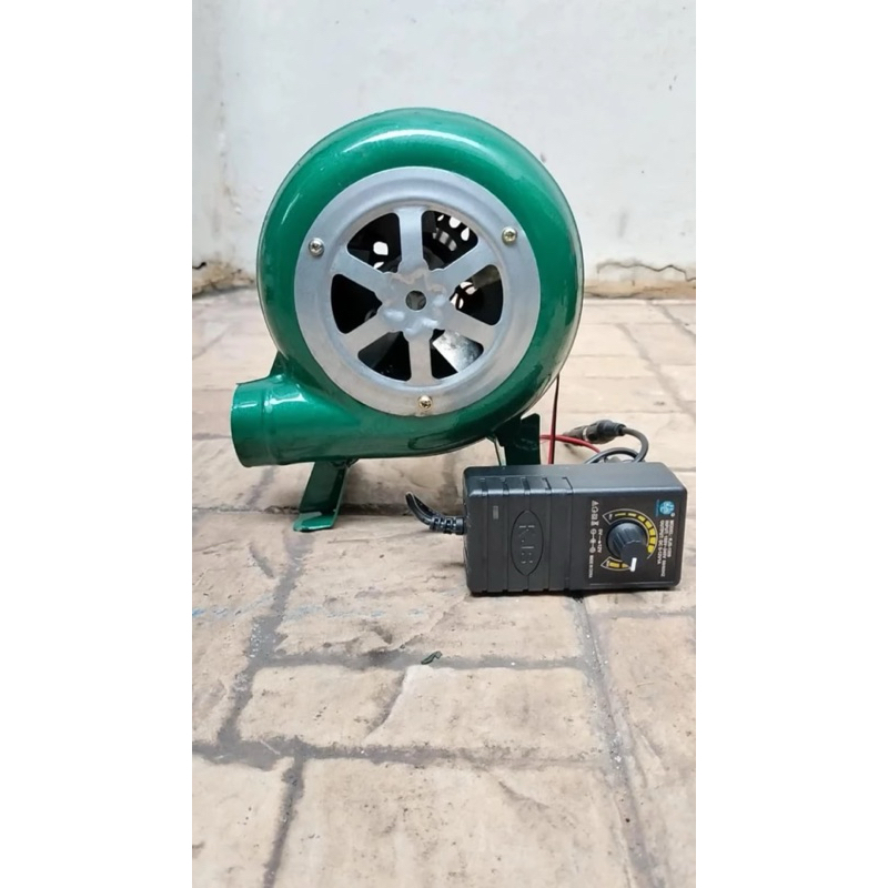 Jual Blower Mini BBQ 1 Set Blower 12V 220V Speed Control Fan Mini Keong ...