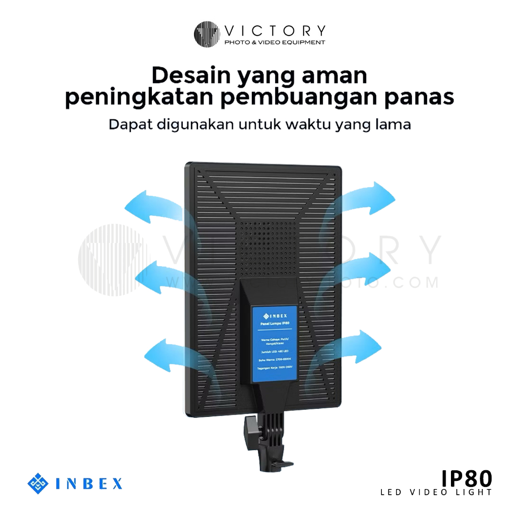 Jual INBEX IP80 Lampu Foto LED 80W Konten Kreator Lampu Studio Video ...