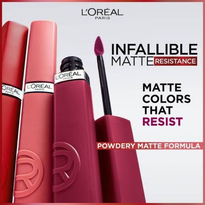 Jual TwinPack Matte Colors That Resist Infallible Loreal | Shopee Indonesia