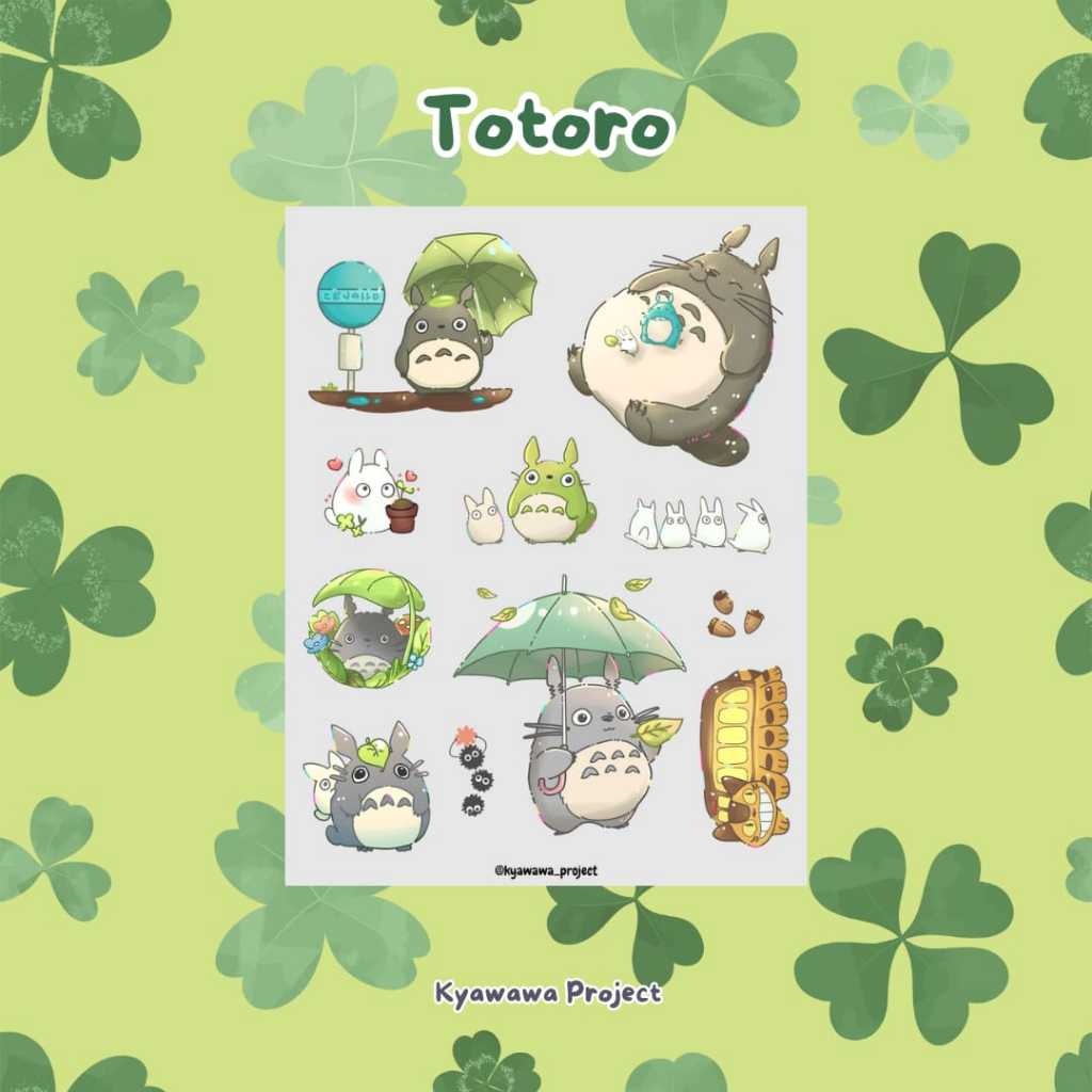 Jual Sticker Pack Ghibli My Neighbor Totoro by KyawawaProject | deco ...