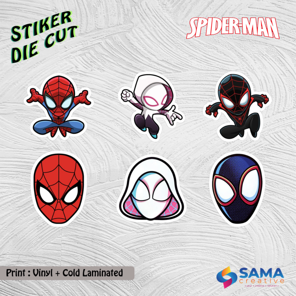 Jual Spider Man - Sticker Vinyl Die Cut - Stiker Hp, Laptop, Motor ...