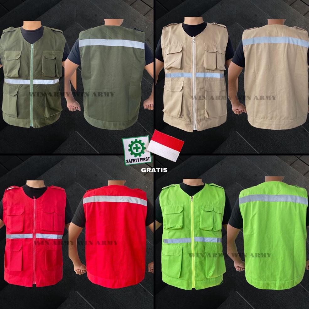 Jual KODE O55S Rompi Proyek Rompi Safety Rompi Tambang Rompi Kain Rompi ...