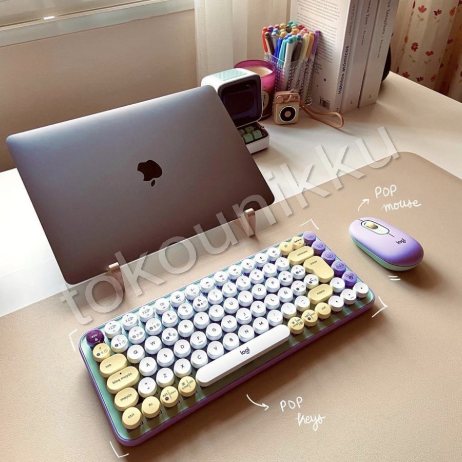 Jual Logitech POP Keys Bluetooth Wireless Mechanical Keyboard Compact ...