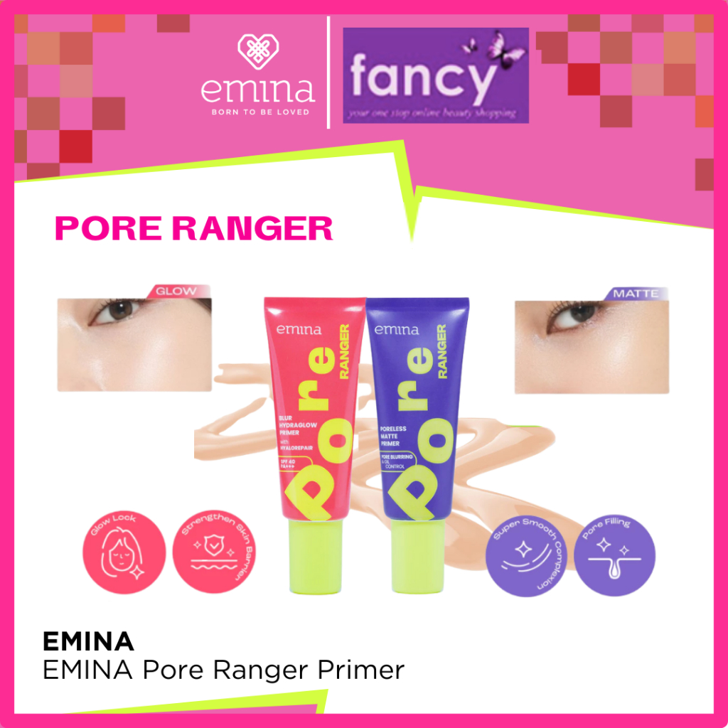 Jual Emina Pore Ranger Poreless Matte / Blur Hydraglow Primer 20 ml ...