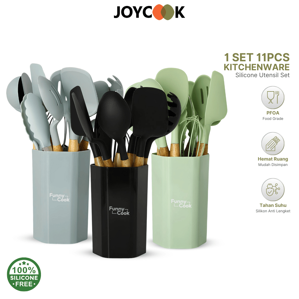 Jual JOYCOOK X FUNNYCOOK Set Spatula Bahan Silikon Tahan Panas Tidak ...