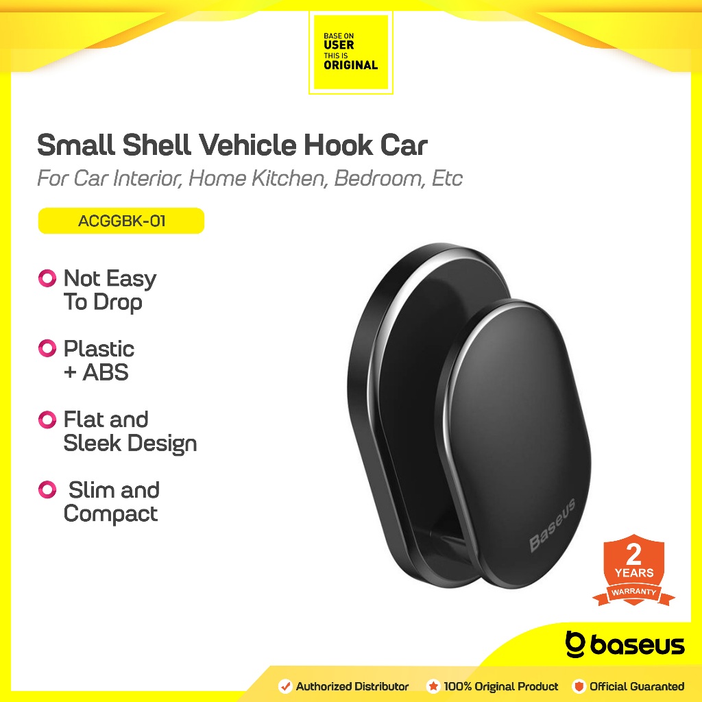 Jual BASEUS ORIGINAL Small Shell Vehicle Hook Car Tempelan Gantungan ...