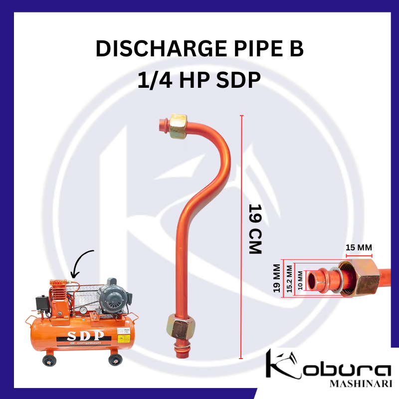 Jual Pipa Tanda Tanya 1/4 HP SDP Discharge Pipe B 1/4 HP Pipa Kompresor ...