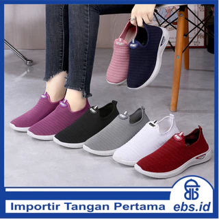 EBS Sepatu Sneakers Wanita Sport Rajut Ringan