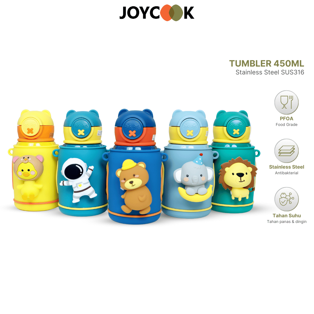 Jual JOYCOOK Tumbler Anak Stainless Steel 316 Botol Minum Tahan Panas ...