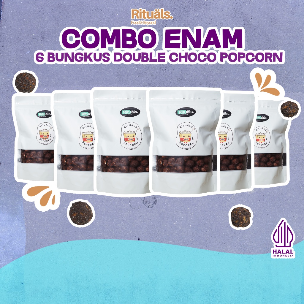 Jual [Combo Enam] 6 Bungkus Rituals Food Popcorn Double Choco Large ...