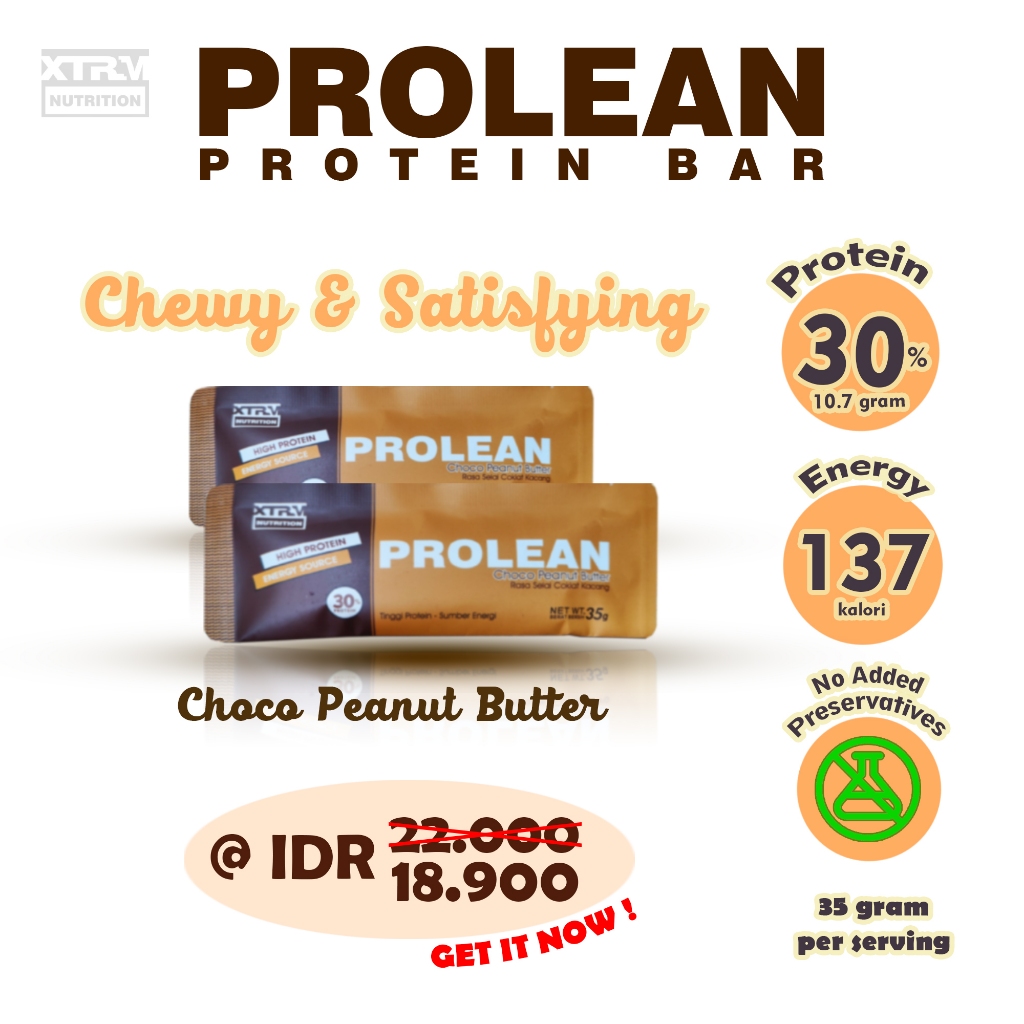 Jual PROLEAN Peanut Butter - Protein Bar | Shopee Indonesia