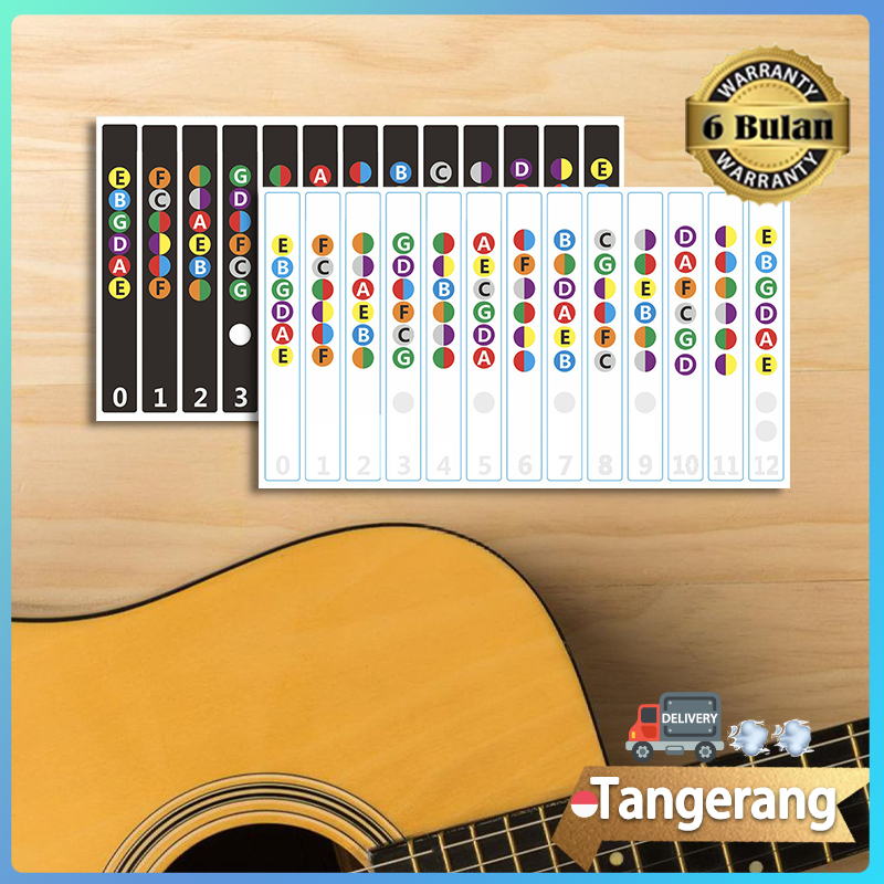 Jual Sticker Fretboard Gitar /Stiker Fret Gitar /Fretboard Guitar Label ...