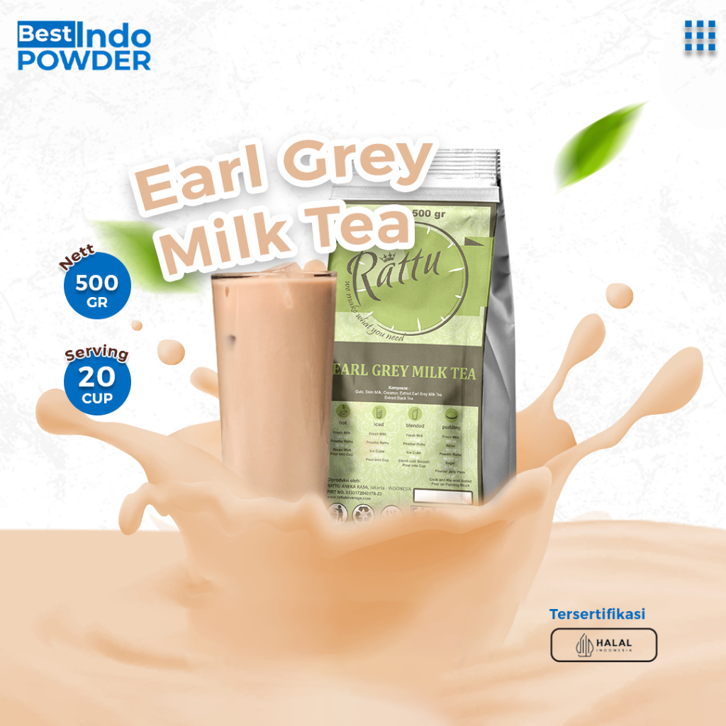 Jual BUBUK EARL GREY MILK TEA RATTU 500gr / POWDER EARL GREY MILK TEA ...