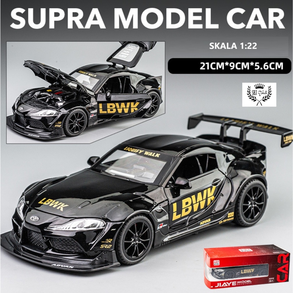 Jual Diecast mobil Toyota GR Supra LBWK skala 1:22 Liberty Walk edition ...