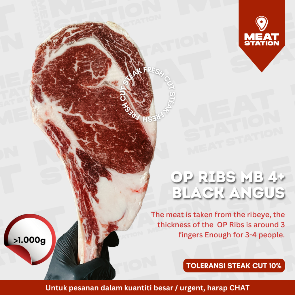 Jual Op Ribs MB 4+ Black Angus / Potong 1 Tulang / Beef Import | Shopee ...