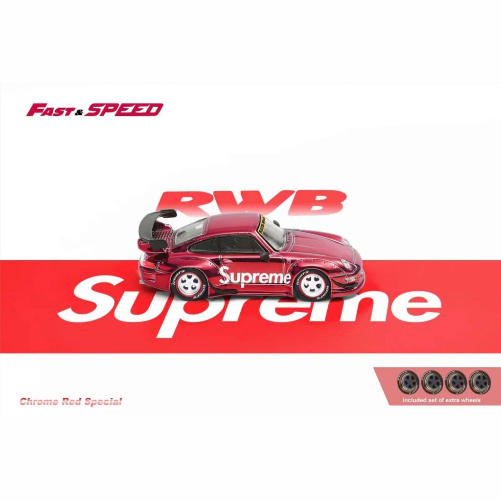 Jual Fast Speed 1:64 Porsche RWB 993 GT Rear Wing Edition Electroplated ...