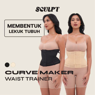 SCULPT CurveMaker Waist Trainer - Hourglass Body - Long Torso Corset - Korset Pinggang & Perut Seamless