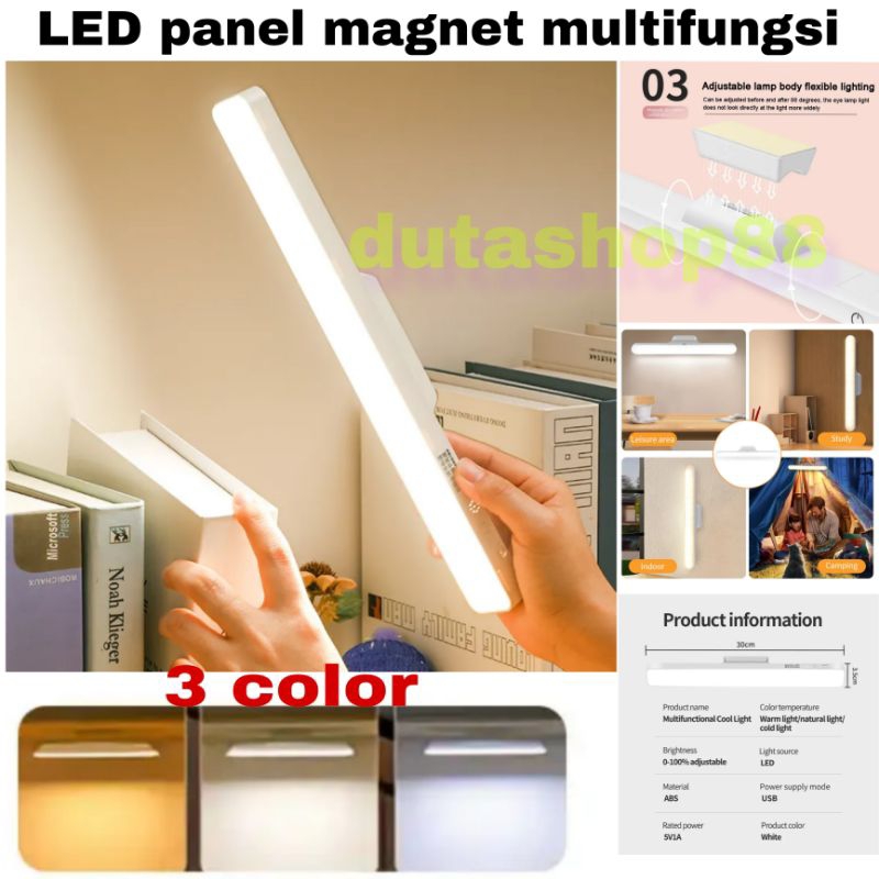 Jual Lampu Tempel Magnet LED Panel 3in1 Color Lampu Meja/Lampu Tempel ...