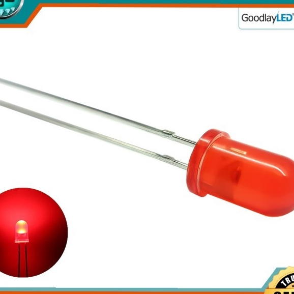 Jual LED 5mm Diffused Red Merah lampu Led diode High Quality | Shopee ...