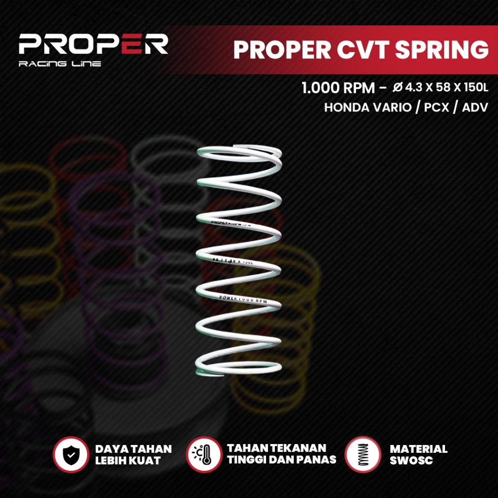Jual ( PER CVT PROPER ) 1000 1200 1500 1800 2000 RPM Vario 125 150 160 ...
