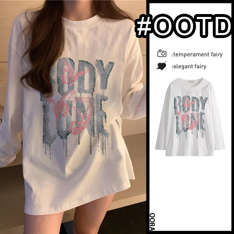 T-Shirt Lengan Panjang Dilara Orange