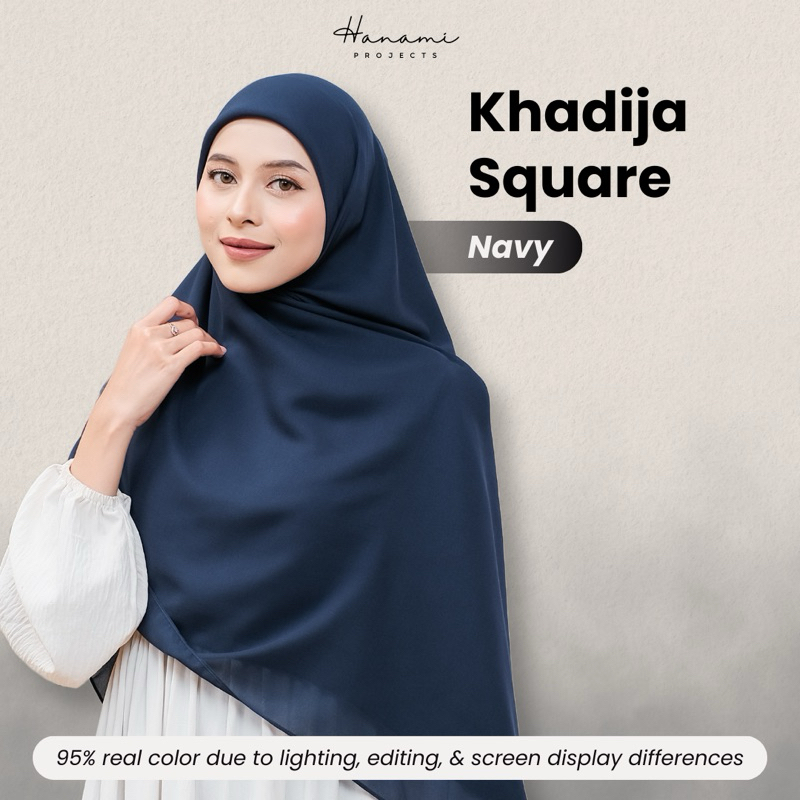 Khadija Square 145 Cm By Hanami Hijab Syari Jumbo Premium Segiempat