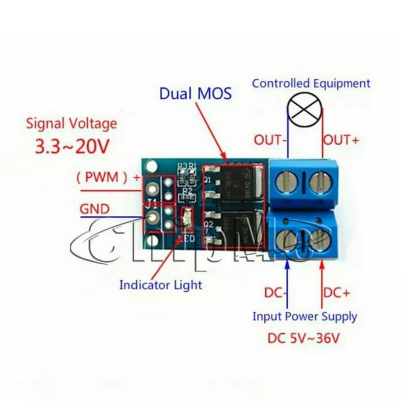 Jual Modul D4184 High Power Dual MOSFET PWM Motor Driver Module ...