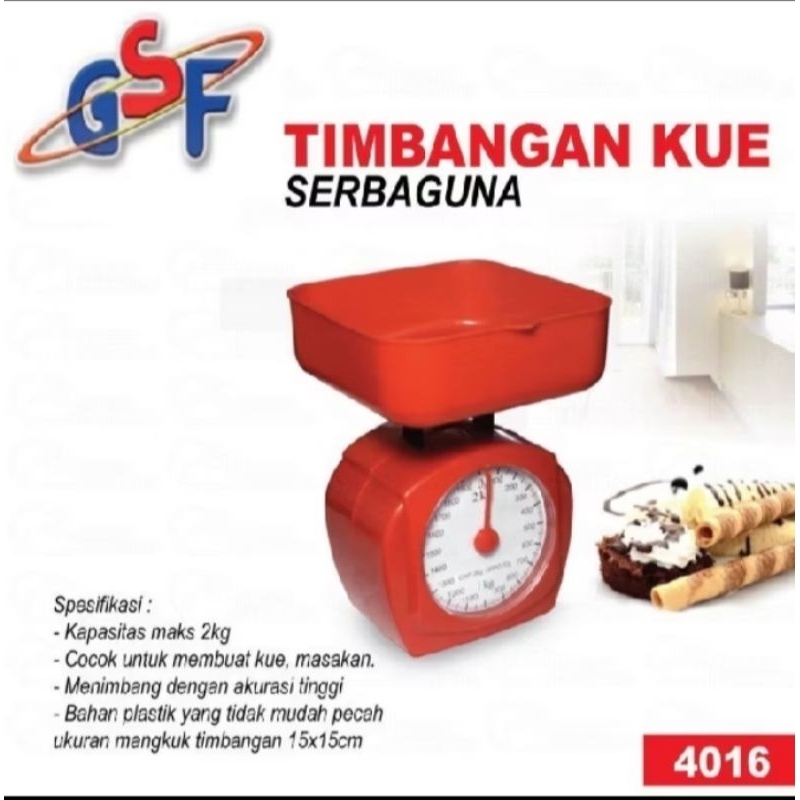 Jual GSF Kitchen Scale / Timbangan Dapur Manual 2 Kg / Timbangan Kue ...