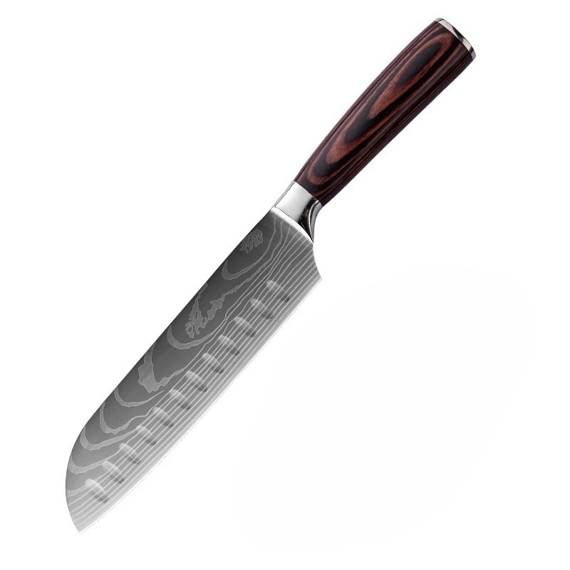 Jual Set Pisau Dapur Damascus Pattern 5 PCS – Stainless Steel Tajam ...