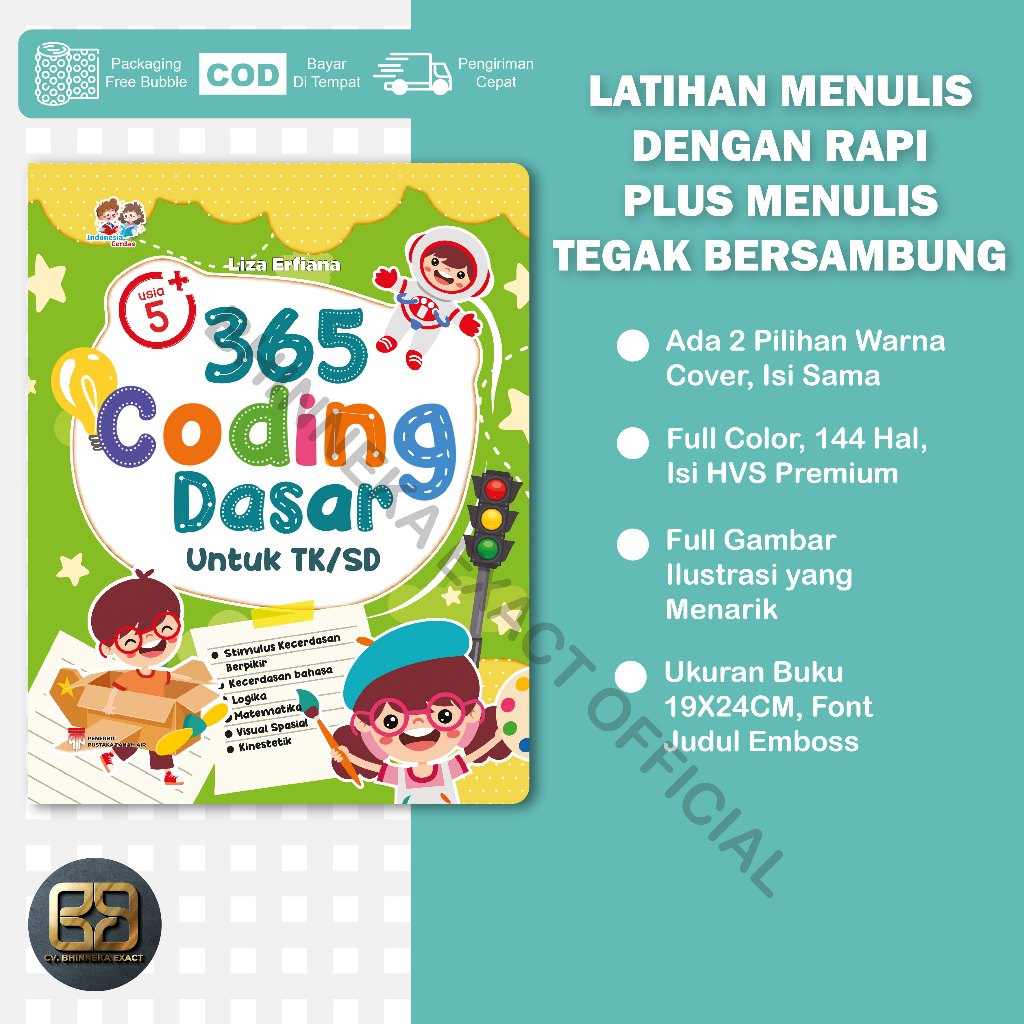 Jual Buku Anak 365 Coding Dasar Untuk TK/SD Dilengkapi Aktivitas Anak ...
