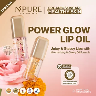 【LIP GLOW OIL】NPURE Power Glow Lip Oil / Lip Gloss / Lip Base / Lip Topper / Pelembab Bibir