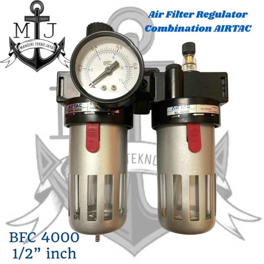 Jual air combination filter regulator AIRTAC BFC 4000 1/2 in | Shopee ...