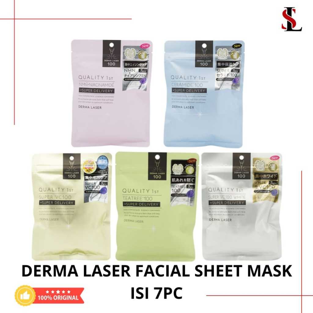 Jual Derma Laser Super VC100+ Glutathione Face Mask Masker wajah Japan ...