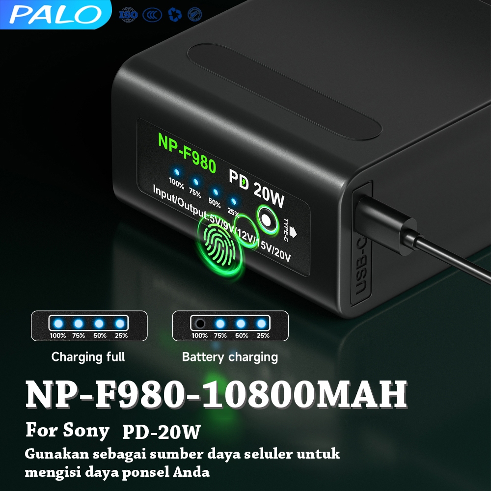 CITYORK 2 X 10800mAh NP-F980 Battery For Sony NP-F970 NP-F980 F975 F960 - View #2