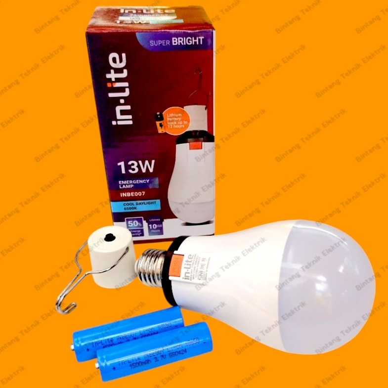 Jual InLite Lampu Emergency LED + Hanger + Battery INBE007 - 13watt ...