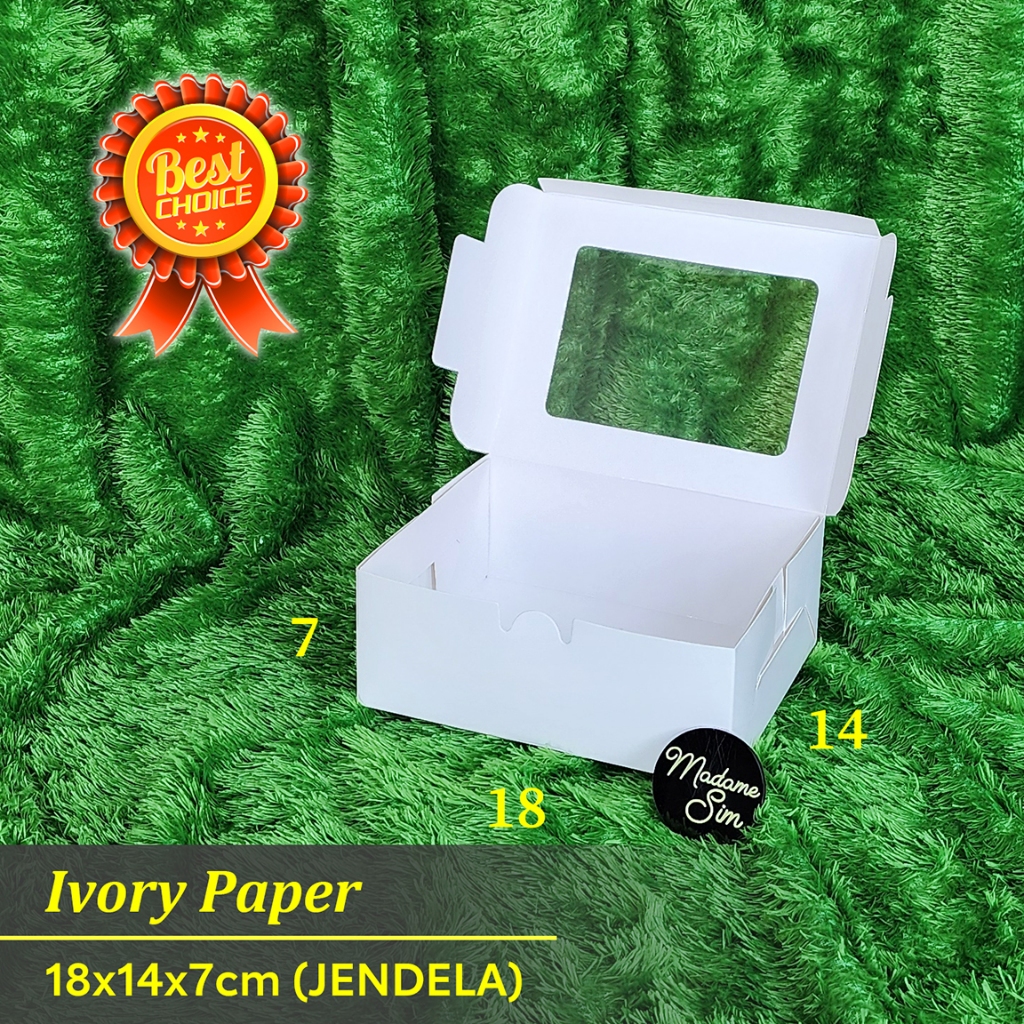 Jual BOX IVORY - SNACK BOX LAMINASI - DUS ROTI - KARDUS 18x14x7 ...
