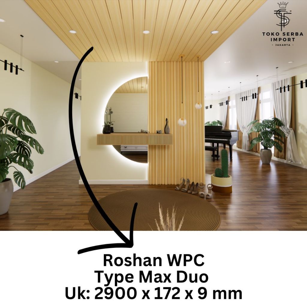 Jual Roshan Wall Panel WPC Type Max Duo 17,2cm x 290cm | Shopee Indonesia