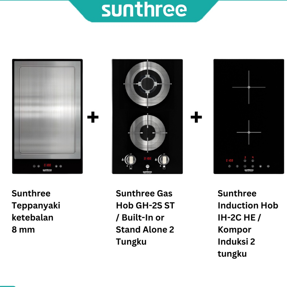 Jual SUNTHREE Bundle Teppanyaki + kompor gas GH-2T + Kompor Induksi 2 ...