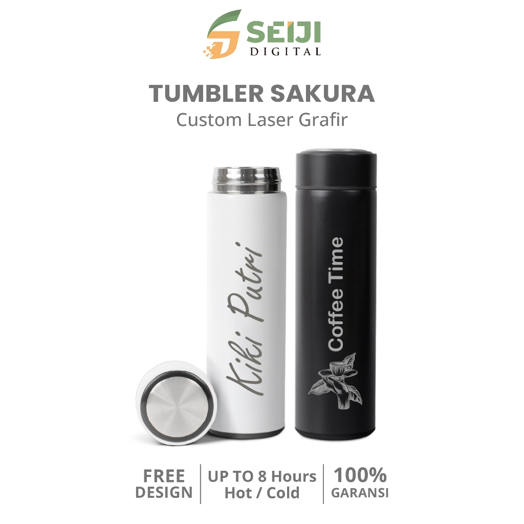 Jual Tumbler Custom Tumbler Sakura Cetak Laser Grafir Souvenir/Promosi ...