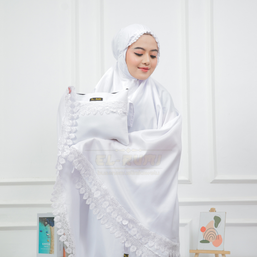 ELRUMI OFFICIAL- Mukena Lebaran Dewasa 2in1 Katun Premium Mukenah Cantik