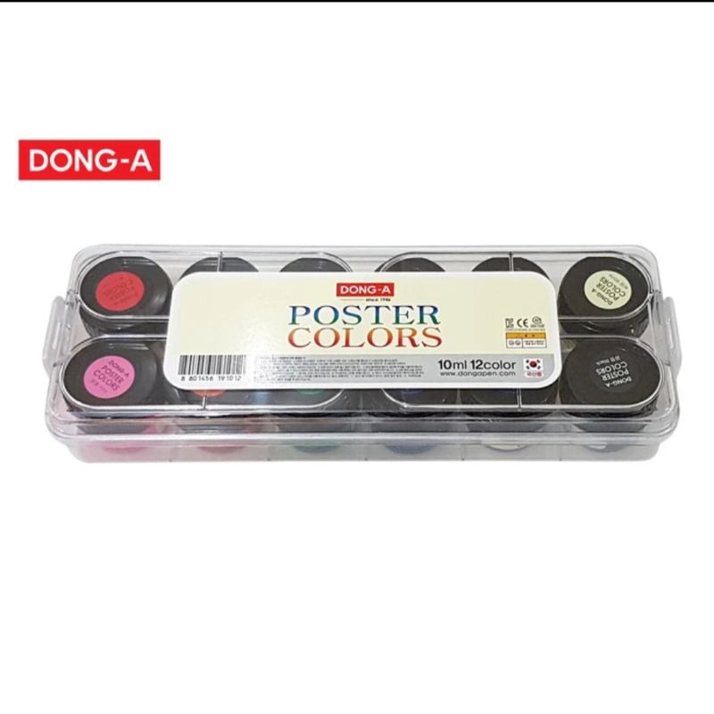 Jual Poster Color Dong-A 12 Color/set 10 ml | Shopee Indonesia
