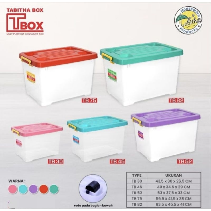 Jual CONTAINER BOX TABITHA TEMPAT PENYIMPANAN SERBAGUNA TB 30 TB 45 TB ...