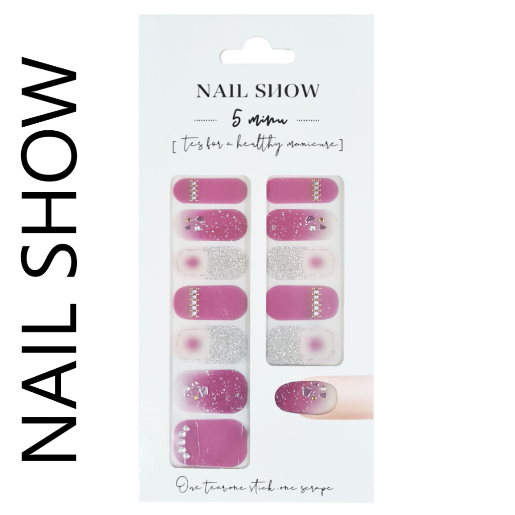 Jual KKV Nail Show 14 Nail Stickers (SPARKLE PURPLE) (Stiker Kuku ...