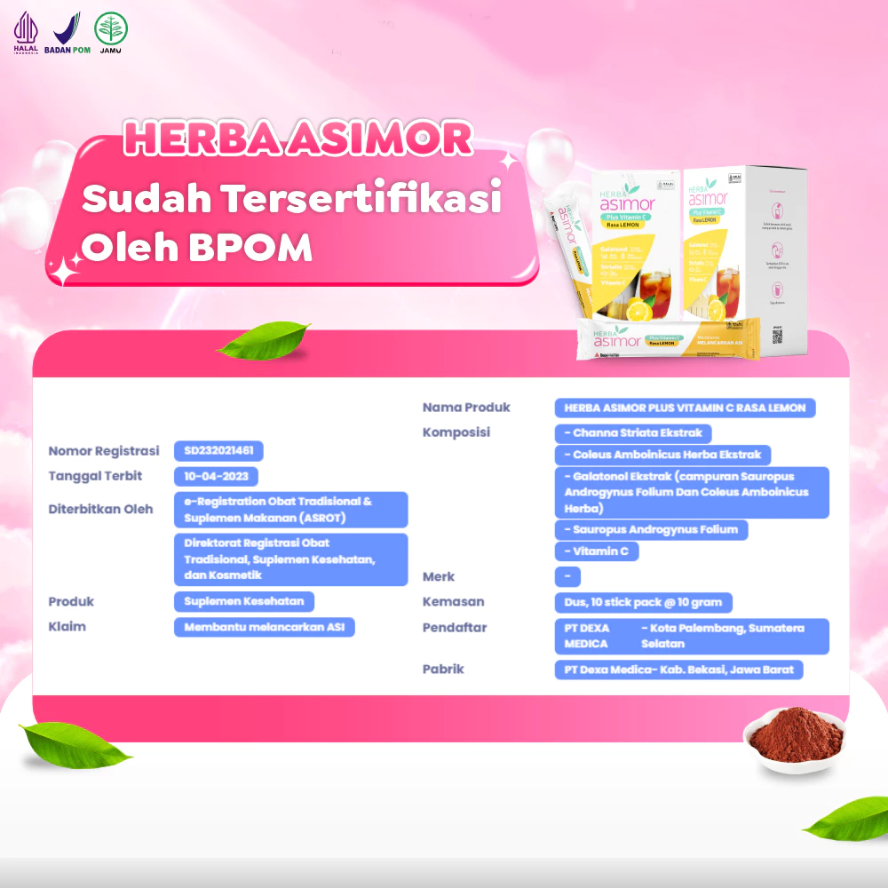 Jual ASI Booster Melancarkan Susu Ibu Original Herba Asimor PLUS Orange ...